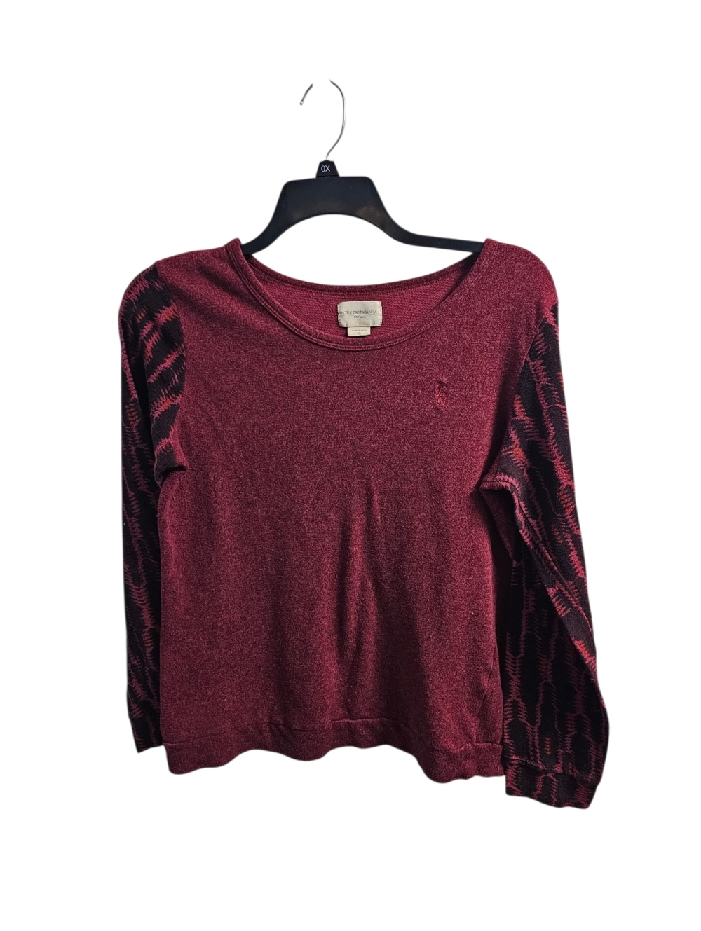 Obey Propaganda Burgundy Long Sleeve Sweater Top Large